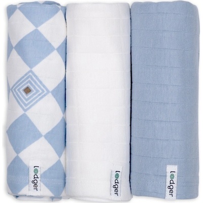 Lodger Swaddler Solid Matcha Blue Fogg 3 ks