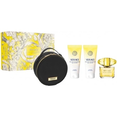 Versace Yellow Diamond Дамски подаръчен комплект EDT 90мл + Боди лосион 100 мл + Душ гел 100 мл + несесер