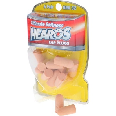 HEAROS Ultimate Softness Series Ear Plugs Beige NRR 32dB 6 Pairs