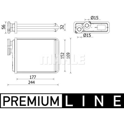 MAHLE Výměník tepla, vnitřní vytápění AH277000P