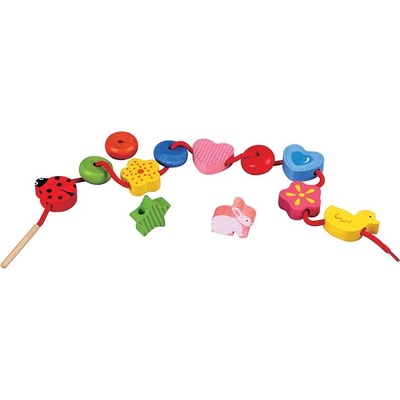 Lelin toys - Дървени фигури за нанизване, Градина