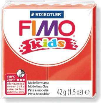 FIMO Полимерна глина Staedtler Fimo Kids, 42g, червен 2 (23848-А-ЧЕРВЕН)