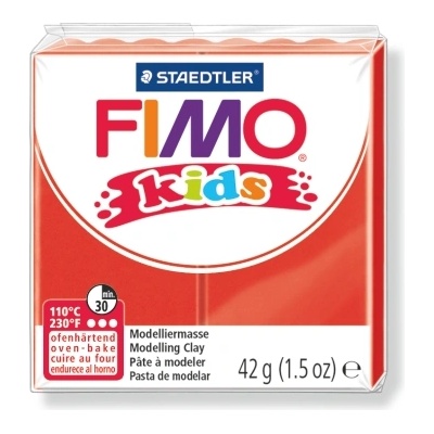 FIMO Полимерна глина Staedtler Fimo Kids, 42g, червен 2 (23848-А-ЧЕРВЕН)