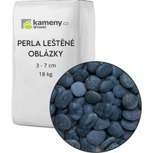 Kameny.cz Okrasné kameny - Perla oblázky leštěné Vyberte si velikost: 3 - 7 cm, Vyberte si balení: 18 kg