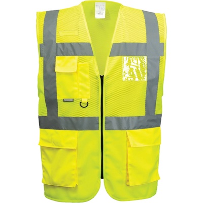 Portwest hi-vis madrid executive c496 / Светлоотразителна жилетка с мрежа - hv жълта 6xl (c496yer6xl)