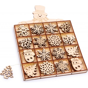 Small Foot Drevené Vianočné Ozdoby Snowman Box