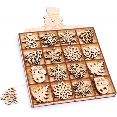 Small Foot Drevené Vianočné Ozdoby Snowman Box