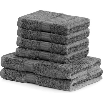 Restilo Комплект от 2 тъмносиви кърпи и 4 хавлии Charcoal Bamby - DecoKing (120011190)