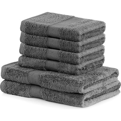 Restilo Комплект от 2 тъмносиви кърпи и 4 хавлии Charcoal Bamby - DecoKing (120011190)