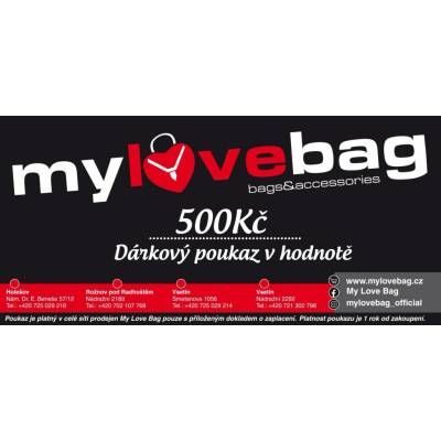 My love bag Dárkový poukaz Mylovebag v hodnotě 500 Kč