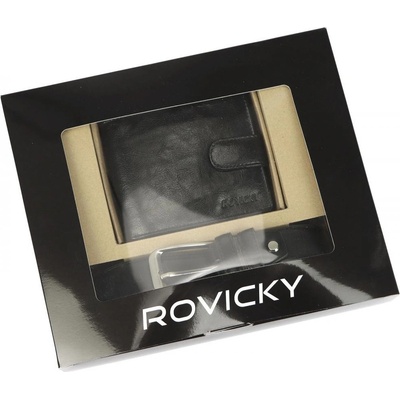 Rovicky Dárková pánská sada kožený opasek a peněženka