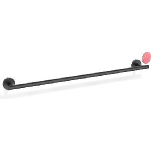 DECOR WALTHER Закачалка на релса за кърпи Basic самозалепващ се монтаж 65 см черен мат (0535260)