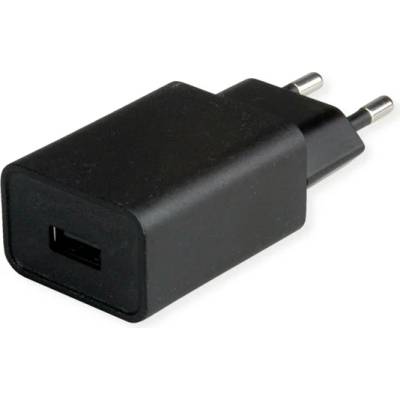 VALUE Стенно зарядно устройство, 1x USB-A, 12W, черно 19.99. 1093-10 (19.99.1093-10)