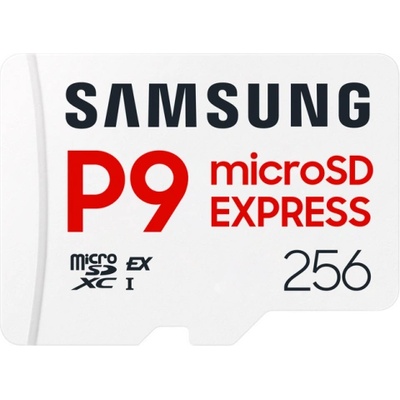 SD карта Samsung, 256GB micro SD P9 Express UHS-I Read 65K, Write 52K IOPS, UHS-I 2K IOPS Class 10 U3 V30 A1 - MB-MK256T/WW (MB-MK256T/WW)