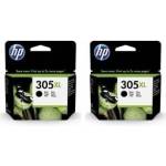 HP Compaq HP InkJetpatrone 305/305XL, Inhalt 4ml, 240, schwarz (Packung mit 2) - 3YM62AE