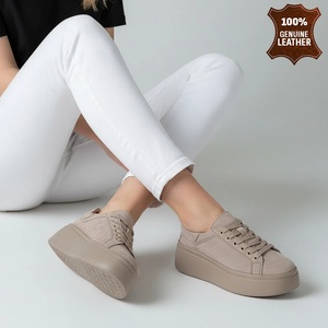  Обувки естествена кожа E16012-3 Beige