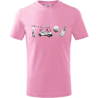 Golfový set tričko ružová