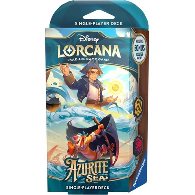 Ravensburger Disney Lorcana TCG: Azurite Sea Starter Deck - Jim Hawkins & Tigger (11098459-1)