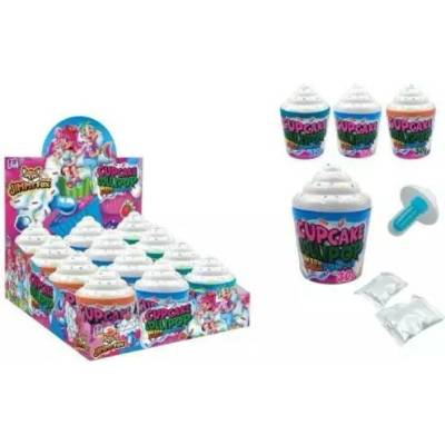 JimmyFox lízatko cupcake lollipop with sour powder 12 x 30 g
