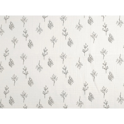 Mušelín / dvojitá gázovina větvičky, střední, Off White