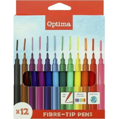 Sada 12 kusov fixiek OPTIMA 100071