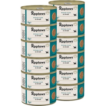 Applaws Консерва за котки с морски риби в бульон 12 x 70 г