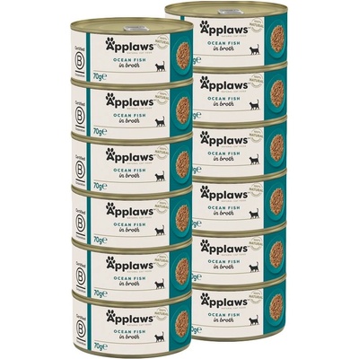 Applaws Консерва за котки с морски риби в бульон 12 x 70 г