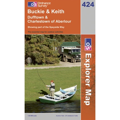 Buckie / Keith 1:25.000 turistická mapa OS #424