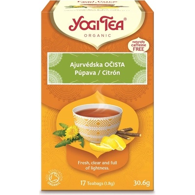 Yogi Tea čaj DETOX Púpava Citrón 17 n.s.