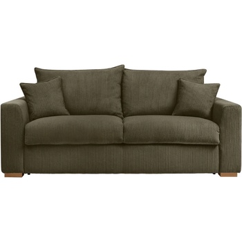 Bobochic Зелено-кафяв разтегателен диван от рипсено кадифе 225 cm Augustin - Bobochic Paris (WT-WOII-3.5R-W_1 P1263 N.MI)