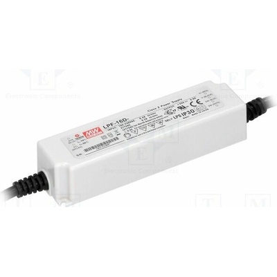 MEAN WELL LPF-16D-48 Napájecí zdroj: spínaný; LED; 16,32W; 48VDC; 0,34A; 90÷305VAC; IP30