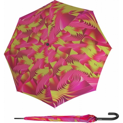 Knirps T .760 Stick Automatic wawes sun elegantní holový vystřelovací deštník červený