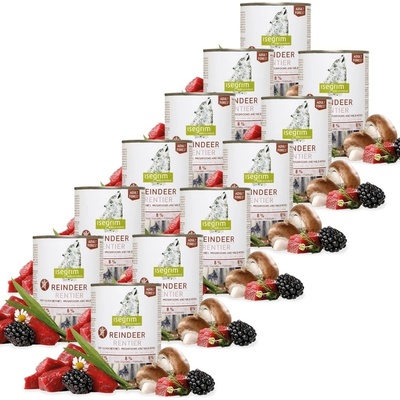 Isegrim Dog Adult Mono Reindeer pure with Blackberries Champignons & Herbs 12 x 800 g