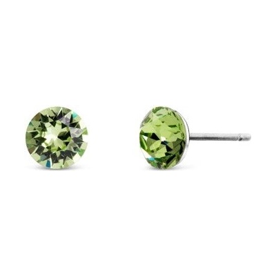 CRYSTalp Oblíbené náušnice se zelenými Swarovski krystaly Tubby Mini 4200.PER.R