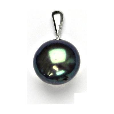 Čištín Stříbrný přívěsek přírodní perla černá P 1299/22
