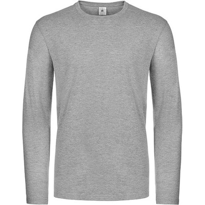 B&C pánské tričko s dlouhým rukávem TU07T Sport Grey Heather
