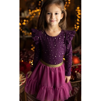 Lily Grey dívčí blůzka purple stars