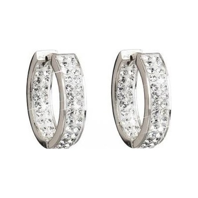 Pavona stříbrné kruhy s krystaly Crystals from Swarovski 31120.1 Crystal