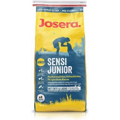 Josera Sensi Junior - Пълноценна храна за подрастващи кучета с чувствителен стомах, с патешко месо и сьомга 15 кг
