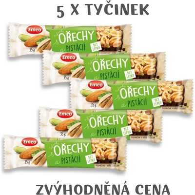 Emco Tyčinka s ořechy 5 x 35g