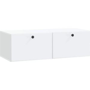 vidaXL Стенно монтиран ТВ шкаф 98 x 41 x 30 см Бяло (899205)