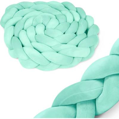 Ochranný vrkoč do postieľky Ricokids 3m - mätový