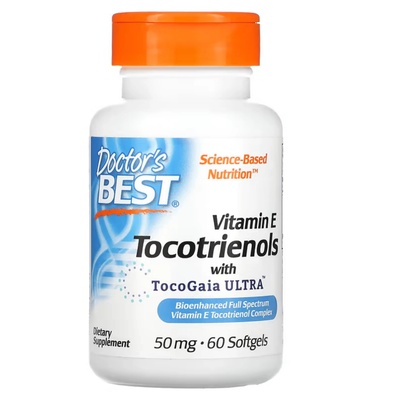 Doctor's Best витамин Е токотриеноли, 50 mg, 60 меки капсули