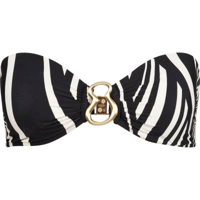 Seafolly Дамско бикини горнище Seafolly Women's Coastline Ring Front Bandeau Bikini top - Black - размер 34 (EU) (150-5725-0112)