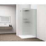 POLYSAN Esca - Душ кабина Walk-In 100x210 см, Antidrop, стъкло Flute/хром ES1310-01 (ES1310-01)