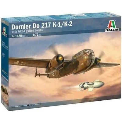 ITALERI Model Kit letadlo 1488 Do 217K with Fritz X CF_33 1488 1:72