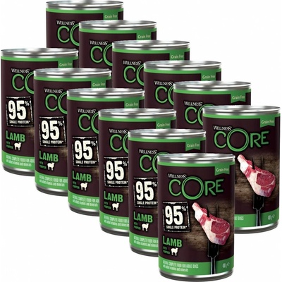 Wellness Core Adult Dog 95% jahňa & tekvica 12 x 400 g