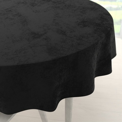 Biante Zamatový okrúhly obrus Velvet Premium SVP-023 Čierny Ø 100 cm