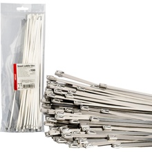 Amio 04323 Nerezové sťahovacie pásky 4,6 x 300 mm 100 ks