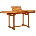 vidaXL Градинска трапезна маса (120-170)x80x75 cм акациево дърво масив (316567)